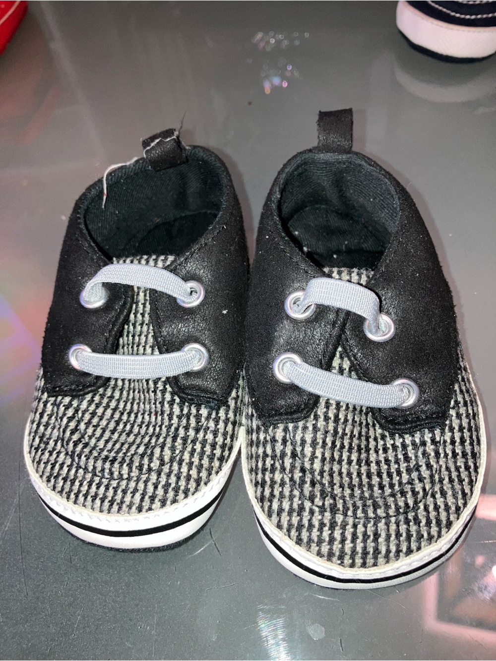 Carter's Black and Gray Baby Walker Shoes
